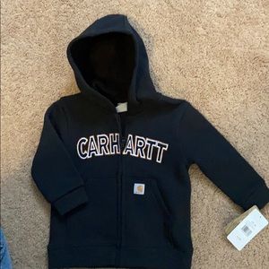 NWT Baby/toddler black Carhartt zip up hoodie